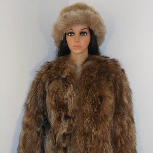 Women's Brown Fur Bomber Jacket